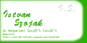 istvan szojak business card